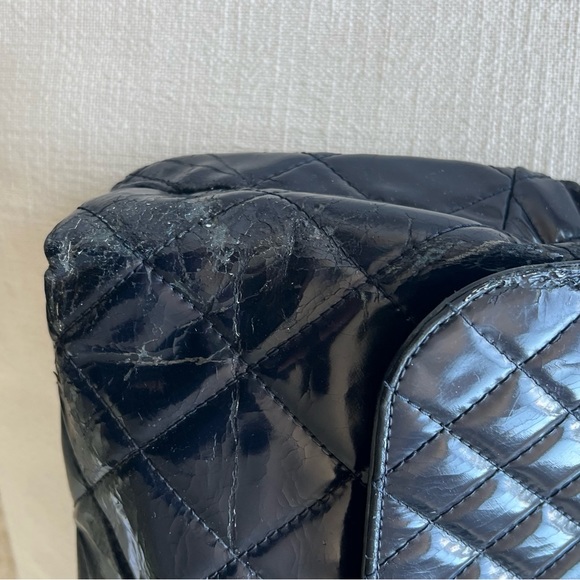 Jumbo Navy Patent Chanel Bag authentic. Poshmark certificate of authenticity inc - Picture 7 of 14